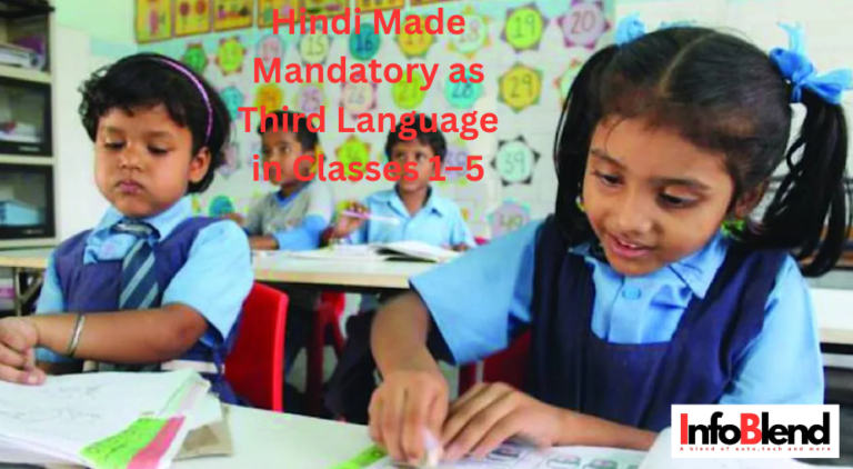 Hindi Made Mandatory as Third Language in Classes 1–5